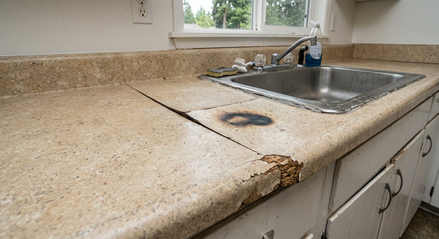 Countertop Before and After - before
