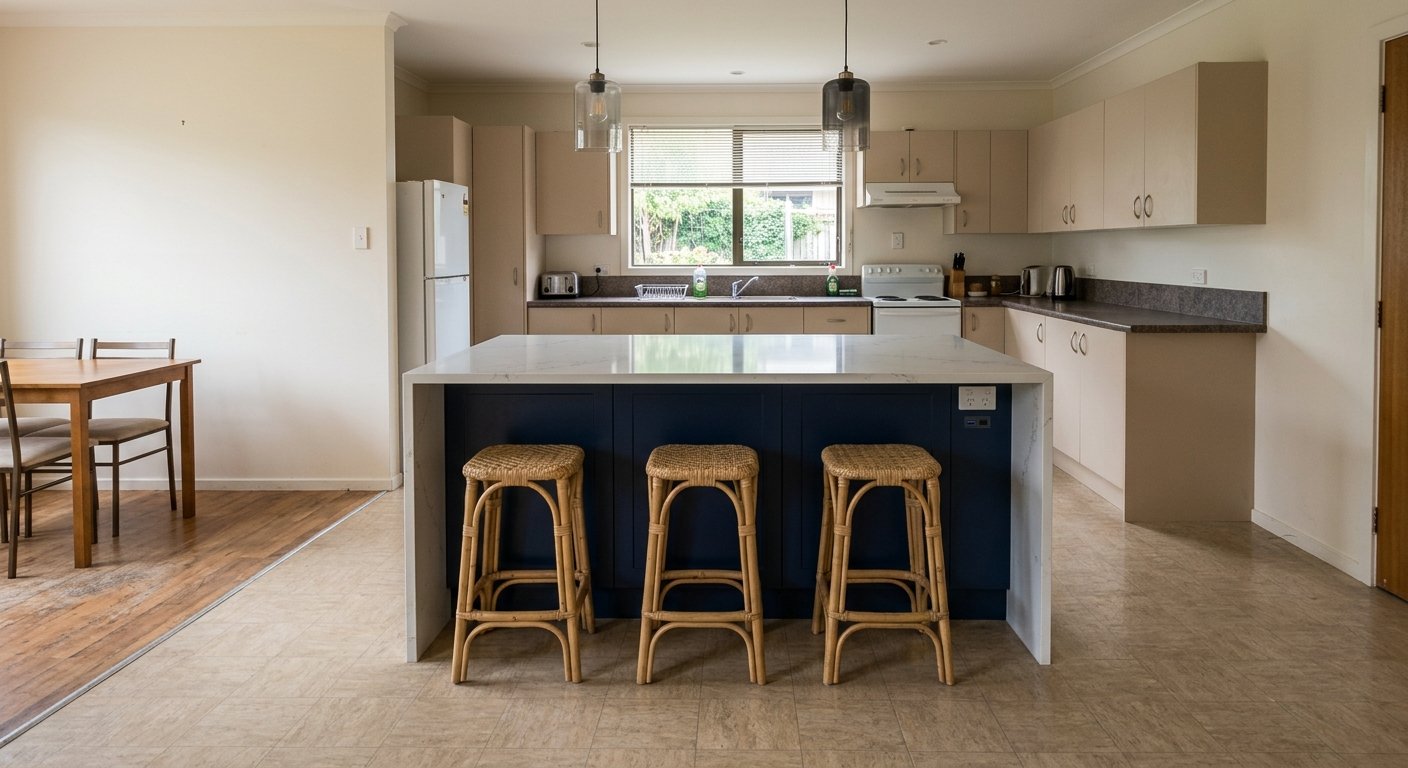 Kitchen Island Before and After - after